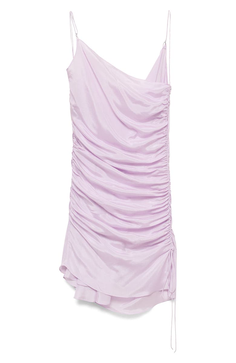 MANGO x Supriya Lele Gathered Satin Slipdress, Alternate, color, Lilac
