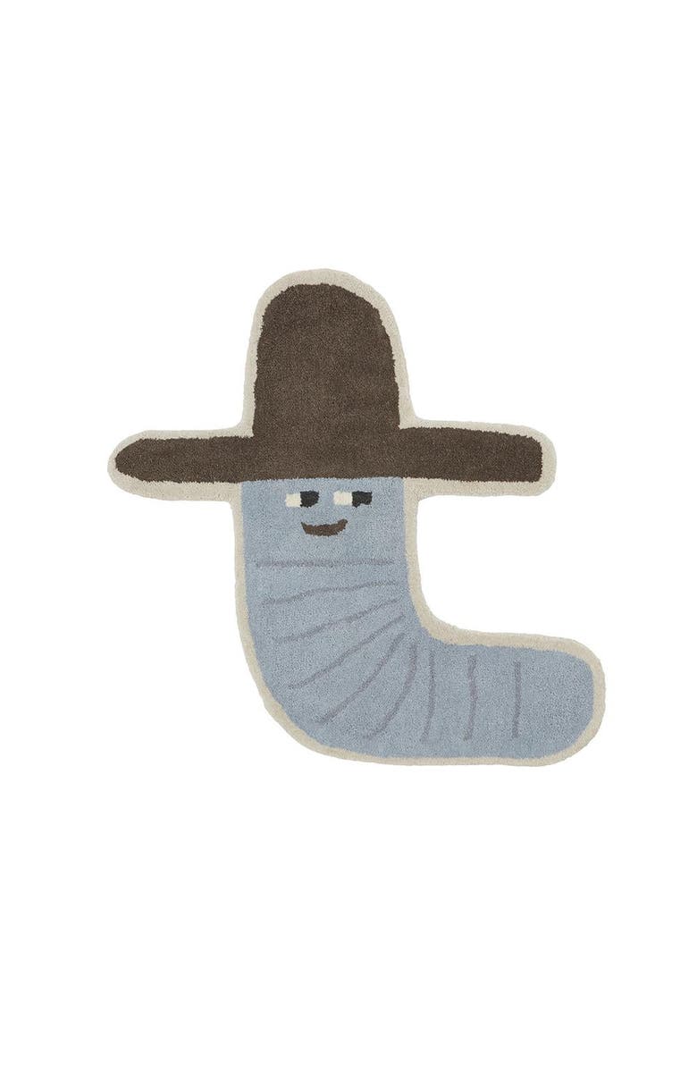 OYOY Calle Cowboy Rug, Main, color, Pale Blue