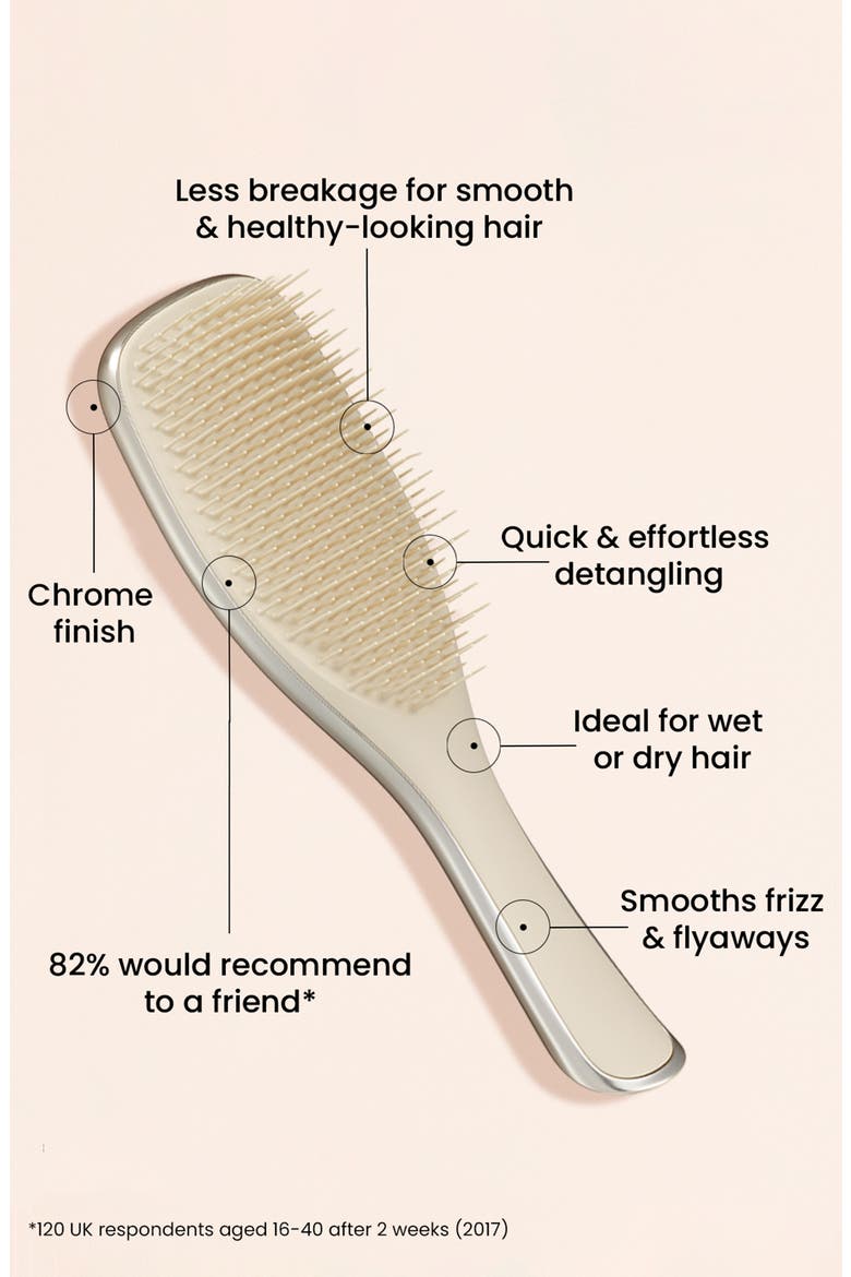 Chrome Ultimate Detangler Hairbrush, Alternate, color, CHAMPAGNE GOLD