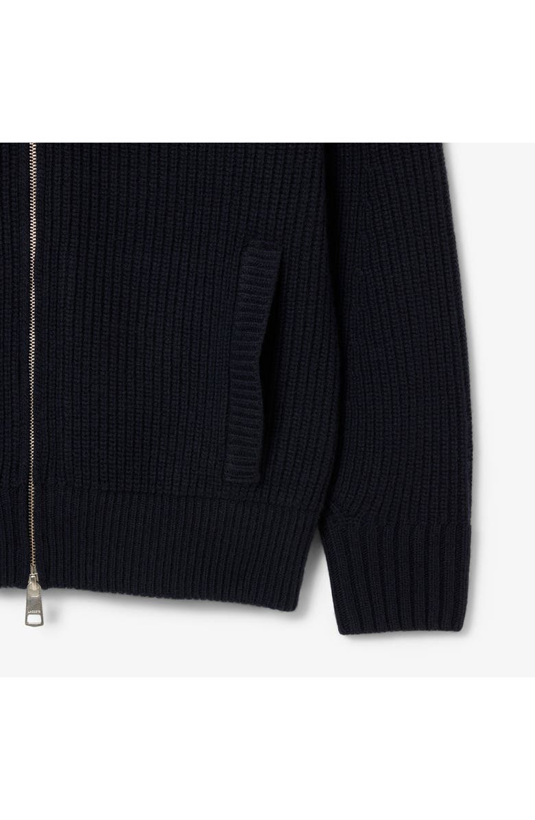 Lacoste Classic Fit Wool Rib Zip Cardigan, Alternate, color, 