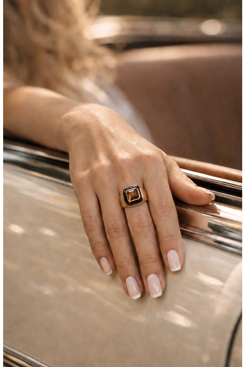 Roman Night Ring, Alternate, color, Brown & Gold
