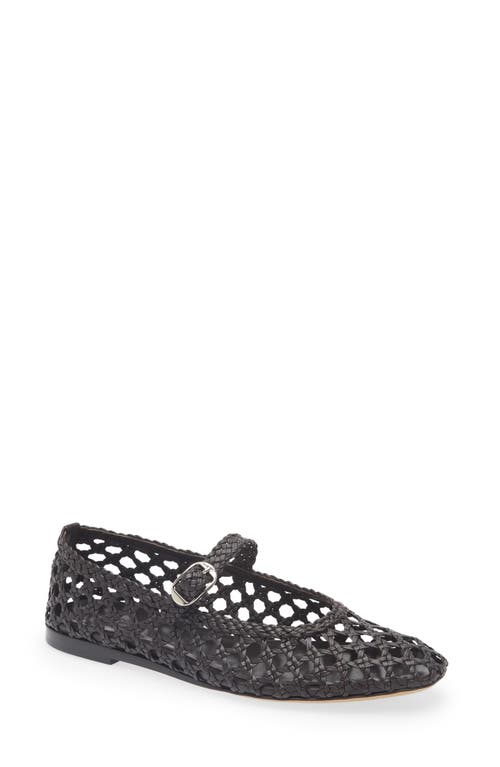 Shop Le Monde Beryl Woven Mary Jane Flat In Chocolate