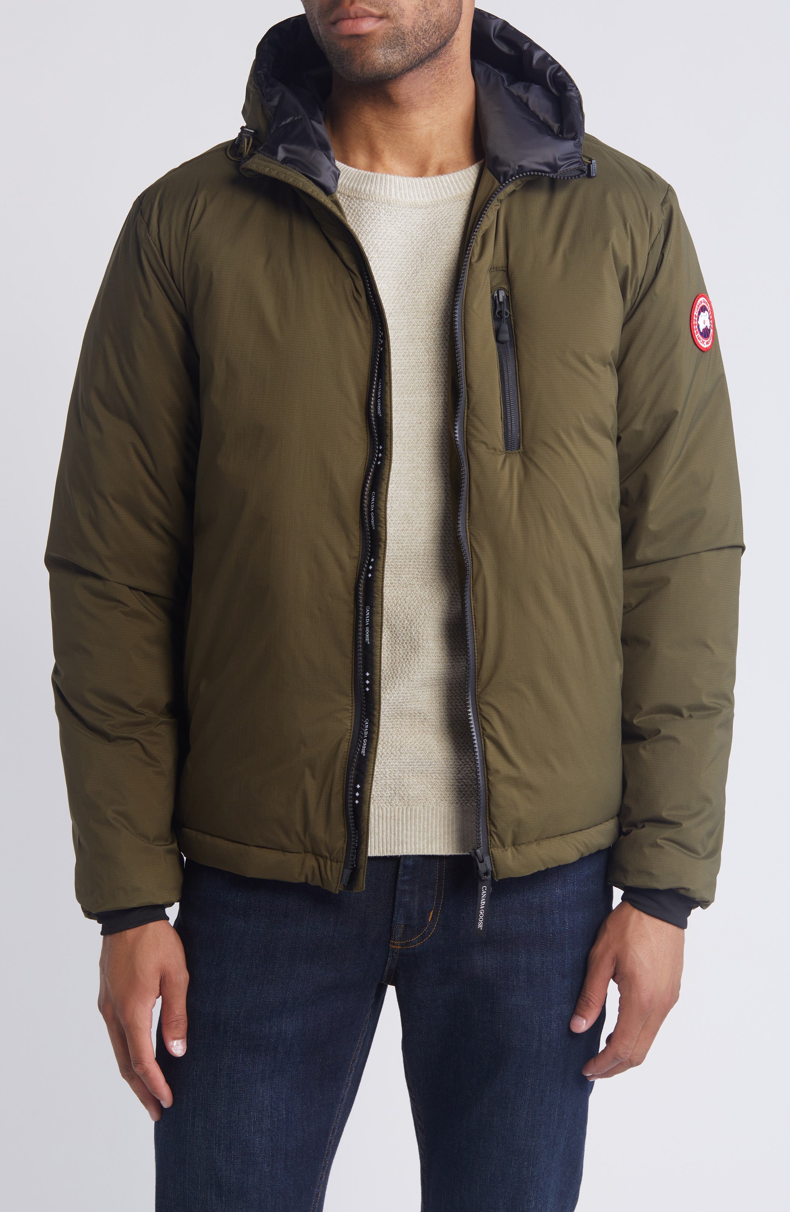 Canada Goose Lodge Packable Windproof 750 Fill Power Down Hooded