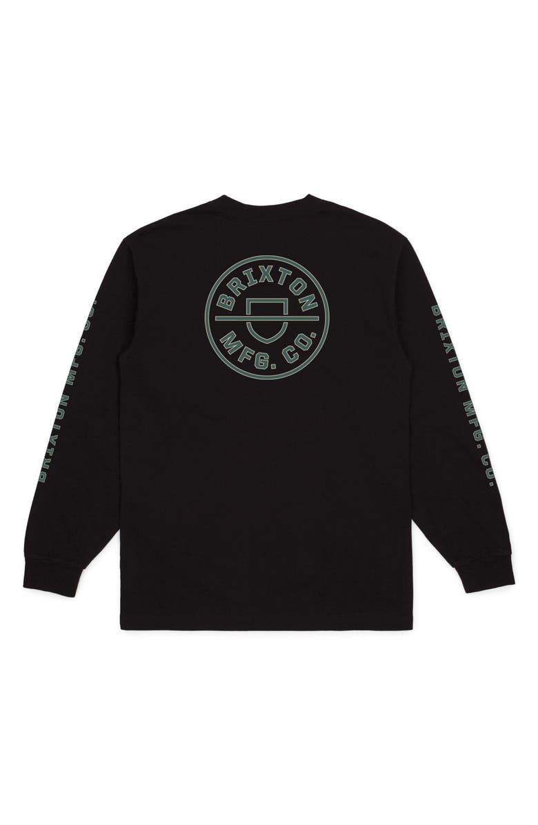 Brixton Crest Logo Long Sleeve Men's Graphic Tee, Alternate, color, 