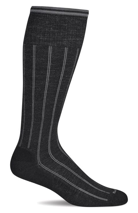 High Rise Rib Wide Calf Compression Socks
