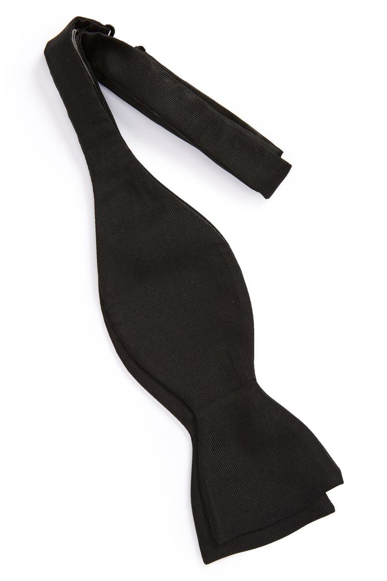 Silk Bow Tie, Alternate, color, BLACK