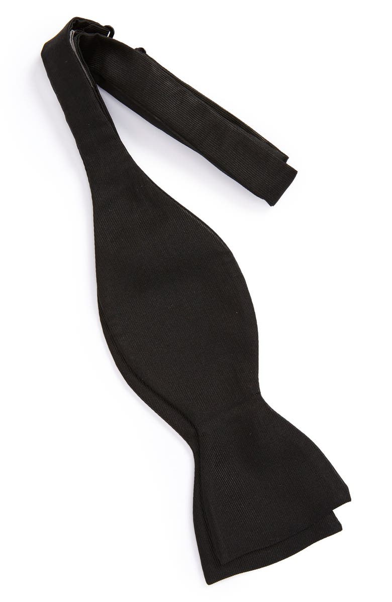 Eton Silk Bow Tie, Alternate, color, Black