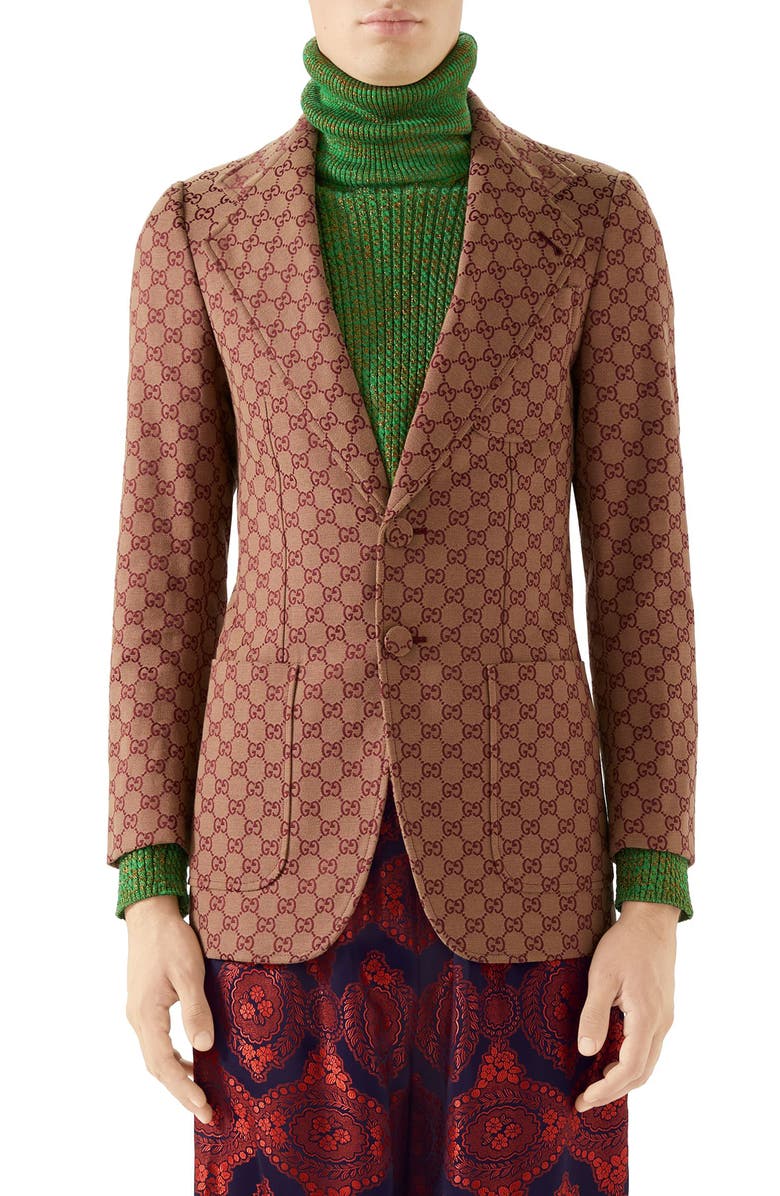 Gucci GG Cotton Blend Blazer, Main, color,