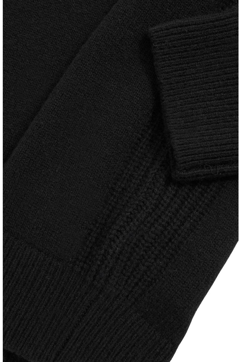 Banbury Wool & Cashmere Johnny Collar Sweater, Alternate, color, BLACK