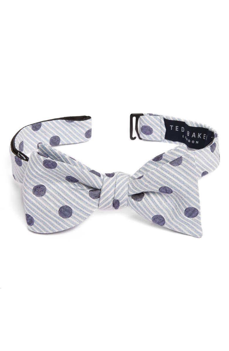 Ted Baker London Seersucker Dot Bow Tie, Main, color,
