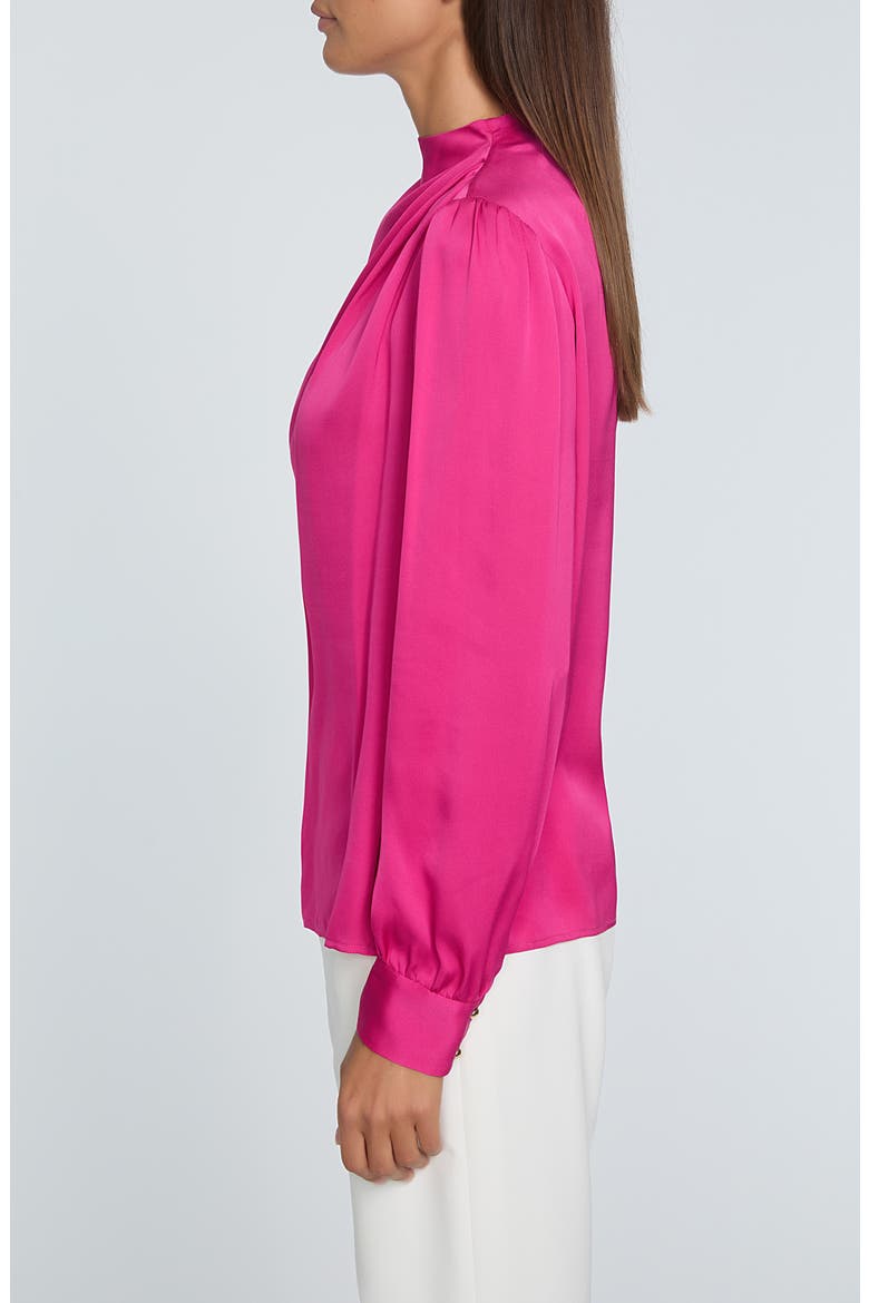 The Tien Mock Neck Top, Alternate, color, HAUTE PINK