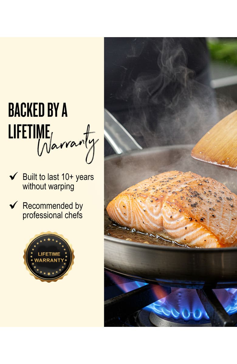 Alva Maestro Professional 5-Ply Stainless Steel Frying Pan, Alternate, color, 8 Inch