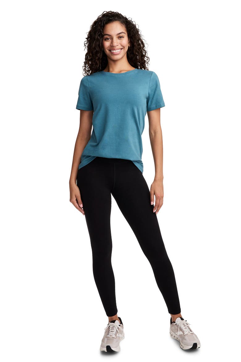 Women's Cotton Stretch Legging, Alternate, color, Black