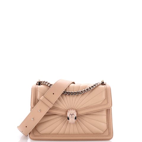 Serpenti Diamond Blast Shoulder Bag Quilted Leather Small