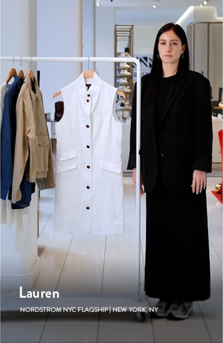 Slade Sleeveless Linen Blend Minidress, sales video thumbnail