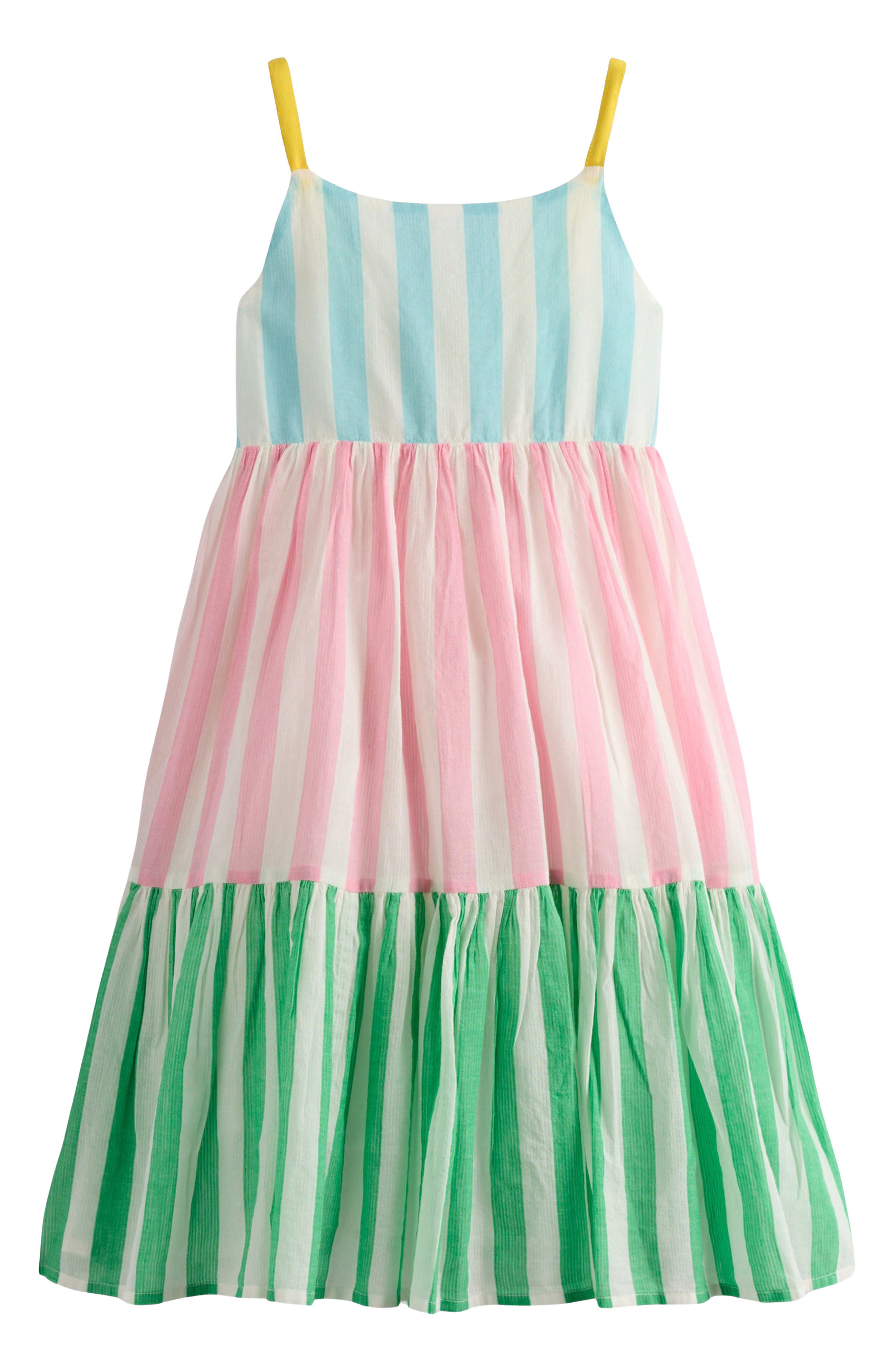 Mini Boden Kids' Aurelia Tiered Cotton Sundress