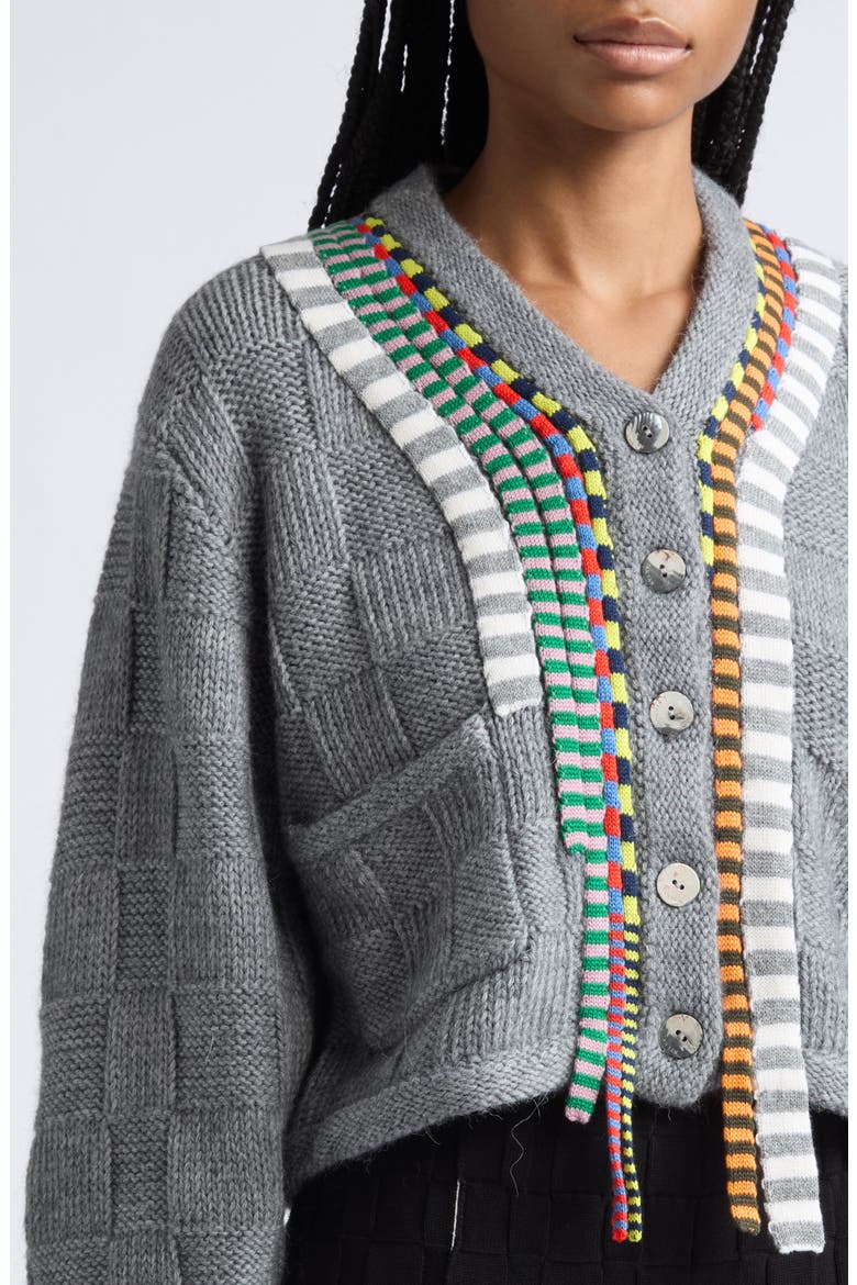 Frosty V-Neck Jacket, Alternate, color, GREY