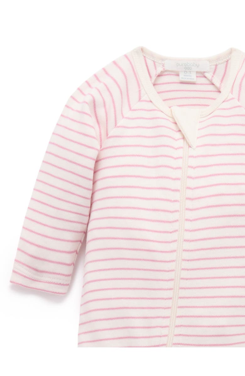 Purebaby 2 Pack Basics Printed Zip Footie Girls, Alternate, color, Woodland Ditsy Print