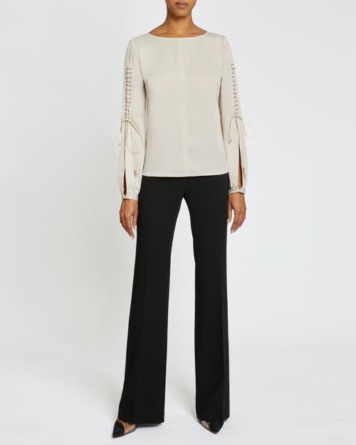 SANTORELLI SANTORELLI LIVI LONG SLEEVE TOP WITH GROMMET DETAIL