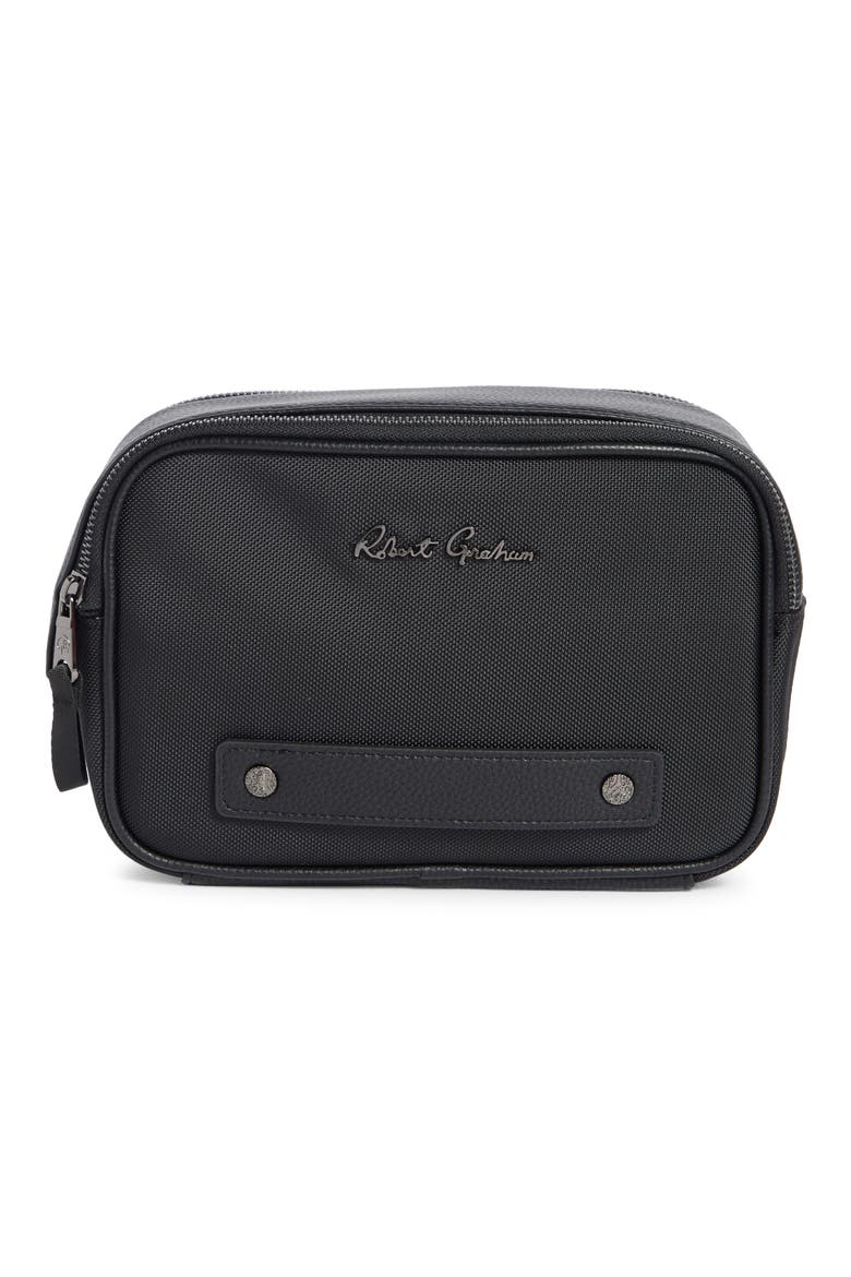 Lovey Double Zip Dopp Kit, Main, color, BLACK