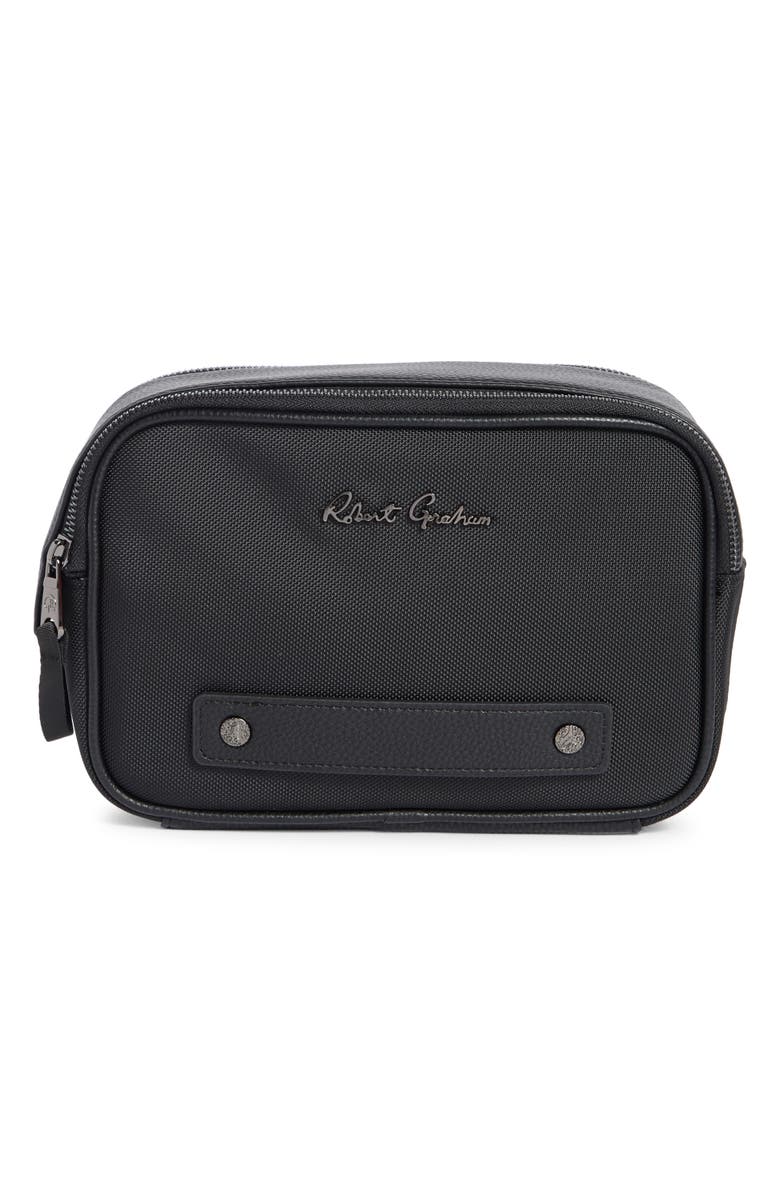 Robert Graham Lovey Double Zip Dopp Kit, Main, color, Black