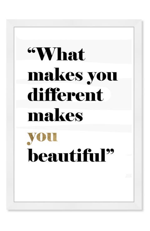 WYNWOOD Makes You Different Framed Wall Art