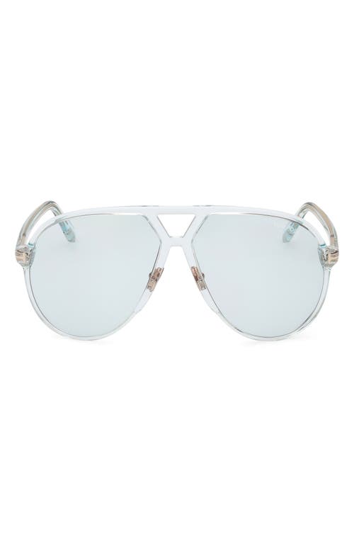 Tom Ford Bertrand 64mm Gradient Oversize Pilot Sunglasses In Blue