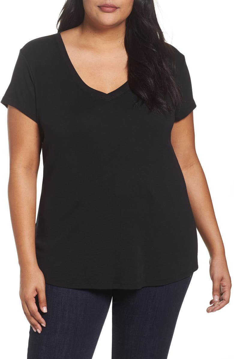 Sejour V-Neck Tee, Main, color, 
