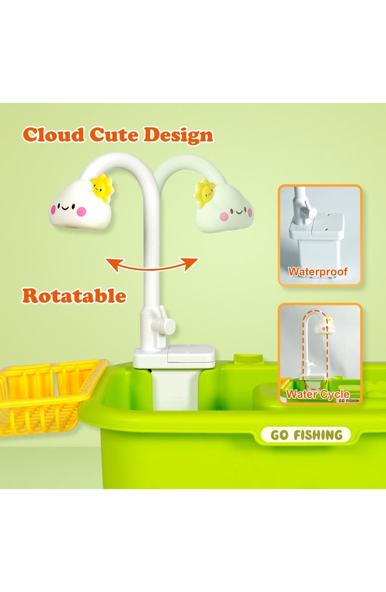 Easy Playhouse 4In1 Play Sink, Running Water Faucet, Kitchen 
Bath Toys, Alternate, color, Multicolored