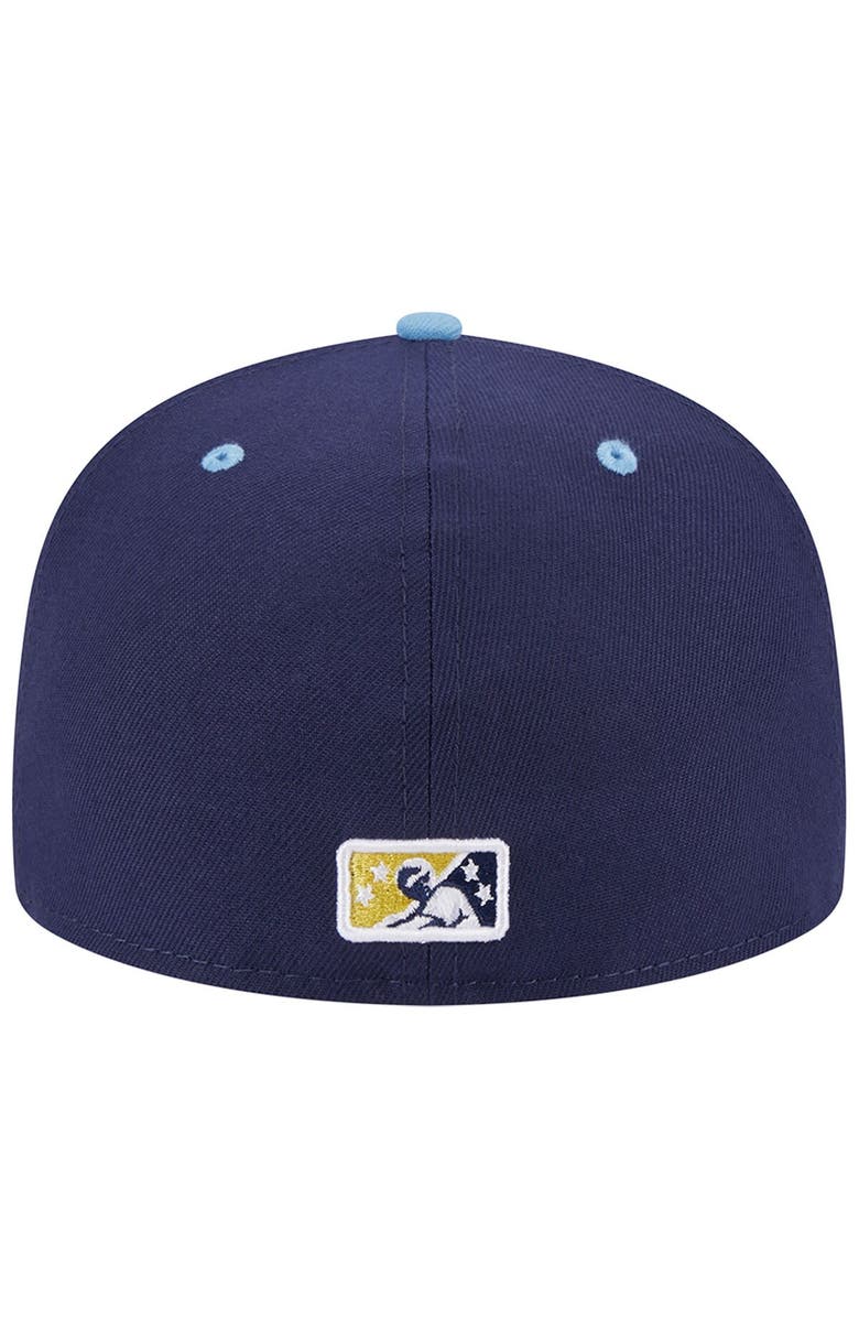 New Era Men's New Era Navy Myrtle Beach Pelicans Theme Nights City 59FIFTY Fitted Hat, Alternate, color, Navy