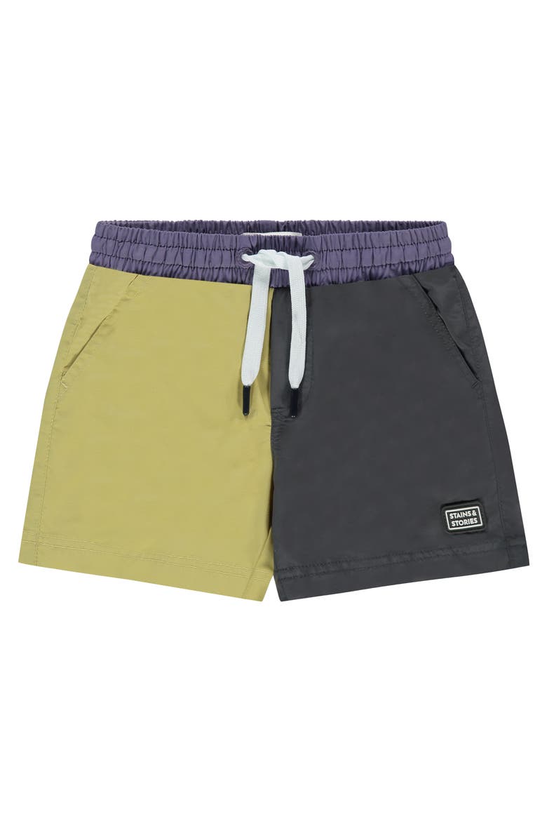 Colorblock Swim Shorts, Main, color, Dark Grey
