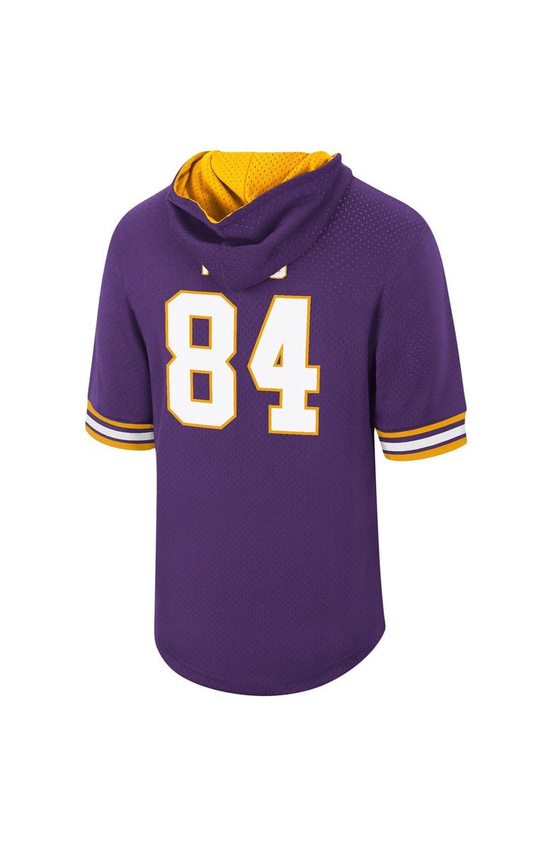 Mitchell & Ness Men's Mitchell & Ness Randy Moss Purple Minnesota Vikings Retired Player Mesh Name & Number Hoodie T-Shirt, Alternate, color,