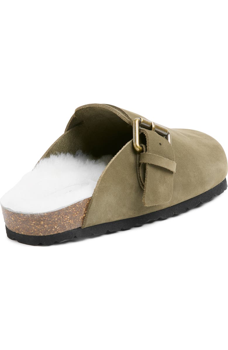 Celtic & Co. Sheep Lined Strap Detail Clog, Alternate, color, Khaki