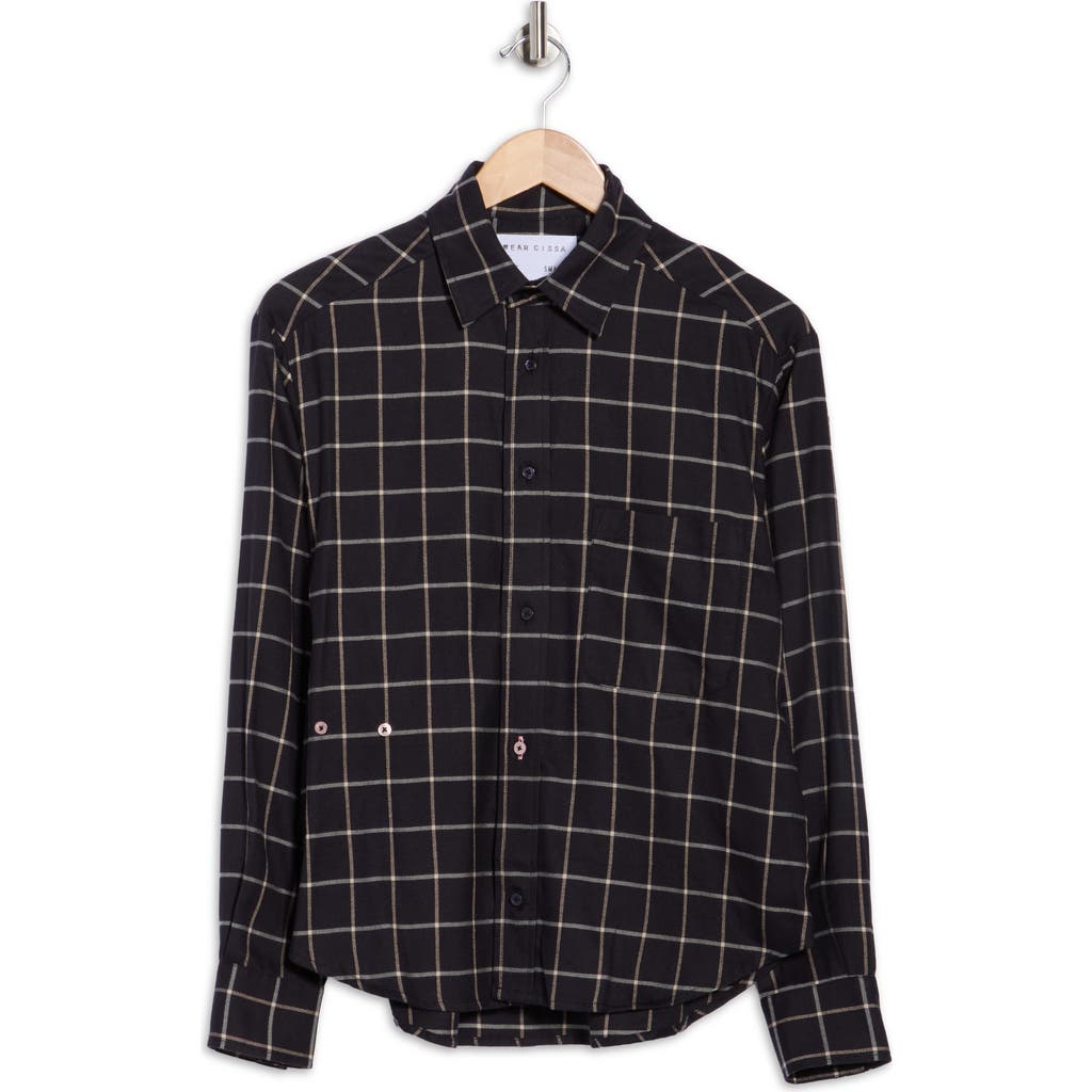 Cissa The Daily Organic Cotton Blend Button-up Shirt In Black