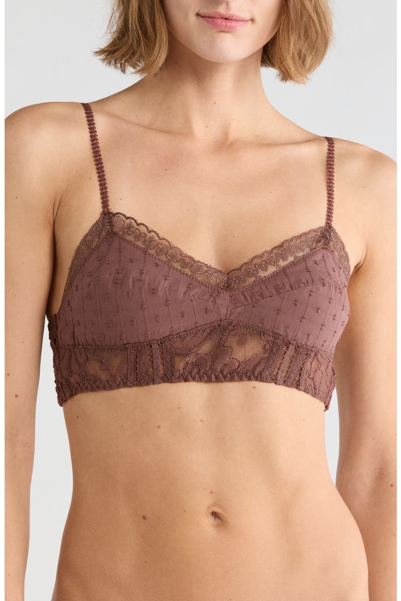 Rosie Longline Bralette, Main, color, BROWN