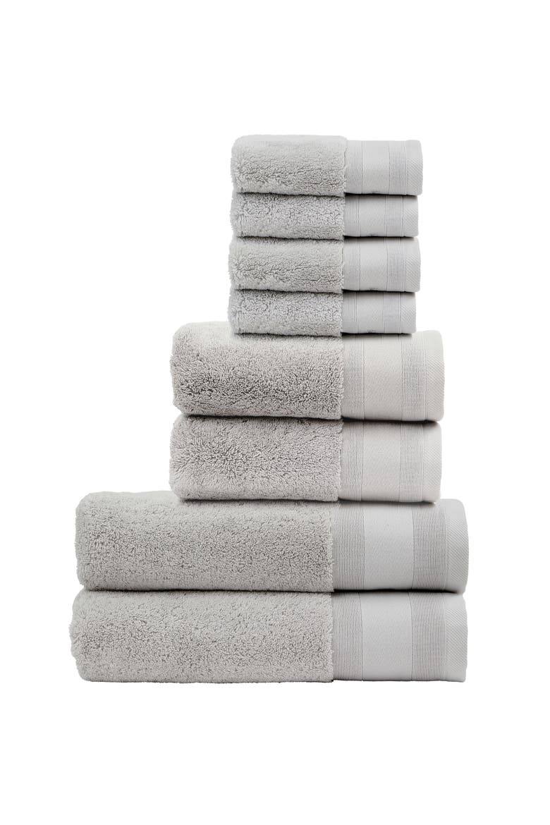 Signature Luxury 100% Turkish Cotton 8 Piece Towel Set, Main, color, Platinum