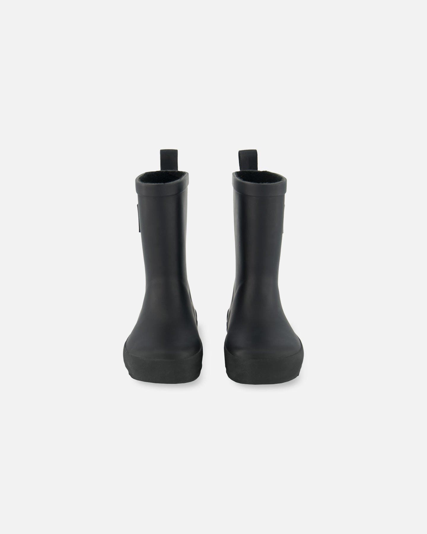 Deux par Deux Gender Inclusive Waterproof Rain Boots in Natural Rubber, Alternate, color, Black