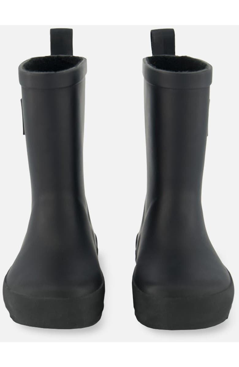 Deux par Deux Gender Inclusive Waterproof Rain Boots in Natural Rubber, Alternate, color, Black