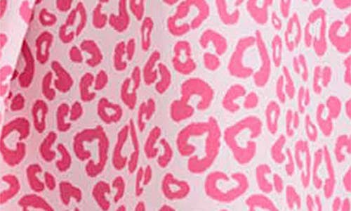 Foxcroft Sloane Leopard Print Shirtdress In Pink Flambe Multi