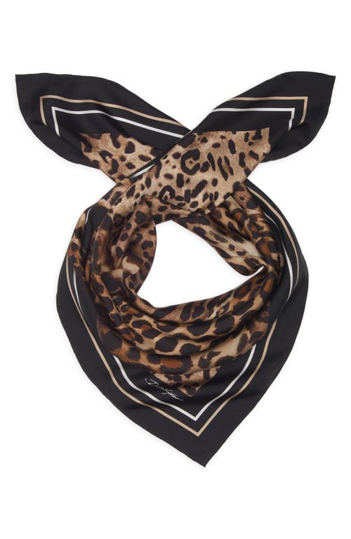Dolce & Gabbana Dolce&gabbana Leopard Square Silk Scarf In Hy5ld Leopardo F.leo