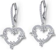 Lafonn Simulated Diamond Heart Drop Earrings