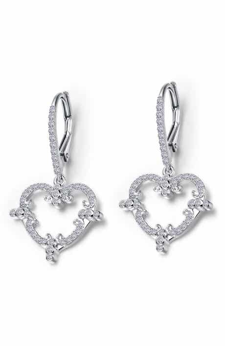 Lafonn Simulated Diamond Heart Drop Earrings
