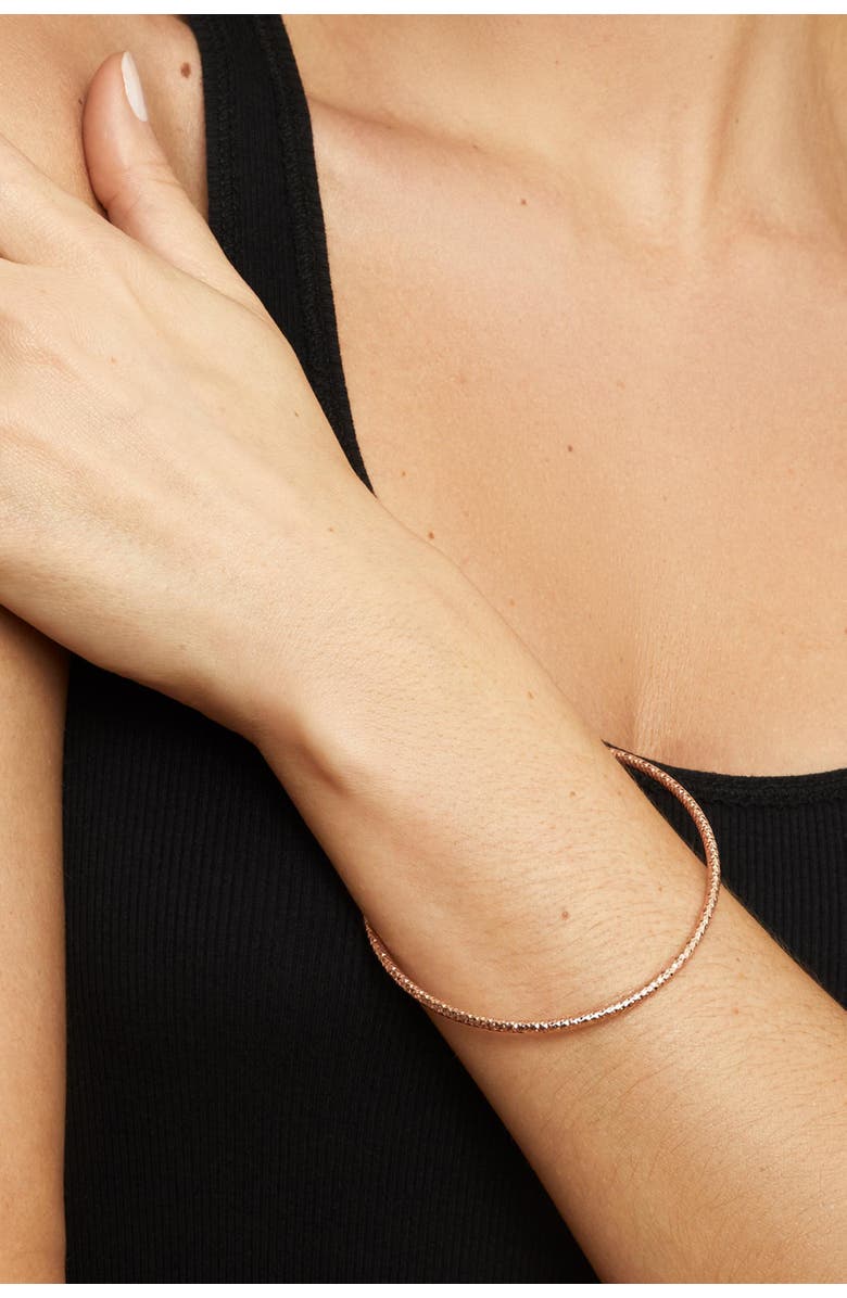 Oradina 14K Gold Skyline Cuff Bangle, Alternate, color, White Gold