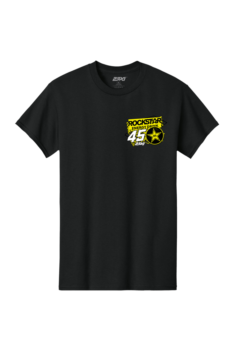 Men's 23XI Racing Black Tyler Reddick Rockstar Energy Car T-Shirt, Alternate, color, Black