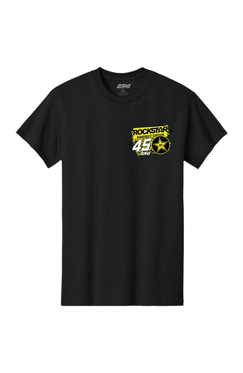 23XI Racing Men's 23XI Racing Black Tyler Reddick Rockstar Energy Car T-Shirt, Alternate, color, Black