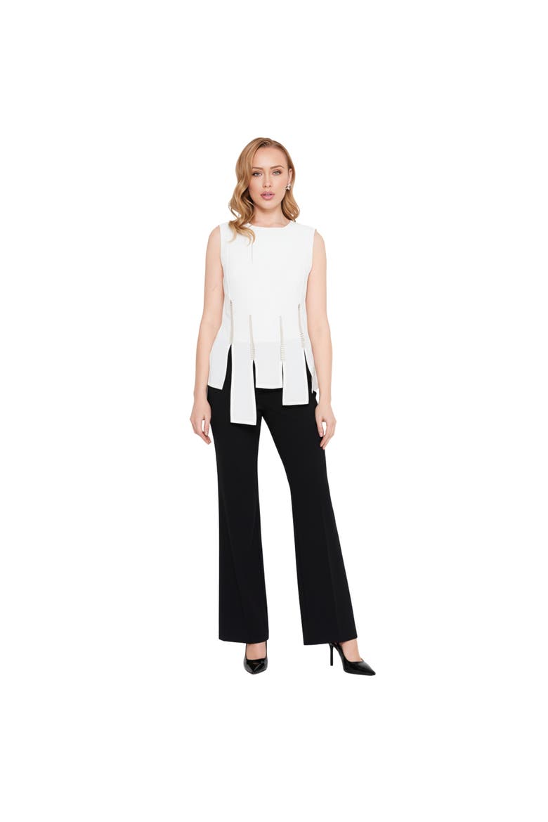 Freya Crystal Embellished top, Alternate, color, White