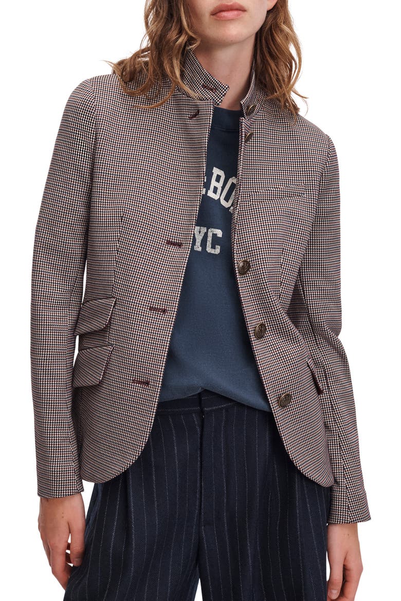 Slade Ponte Jacquard Blazer, Main, color, RED MULTI
