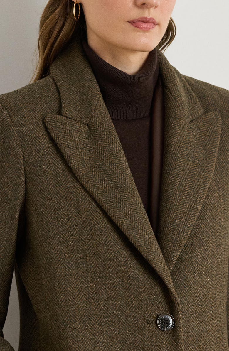 Lauren Ralph Lauren Peak Lapel Coat, Alternate, color,