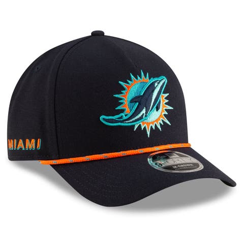 Men's New Era  Pitch Blue Miami Dolphins 2025 Rivalries Collection Sideline A-Frame 9FORTY Adjustable Hat