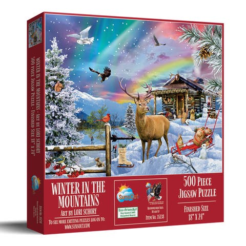 Winter in the Mountains 500 piece Jigsaw Puzzle for Adults